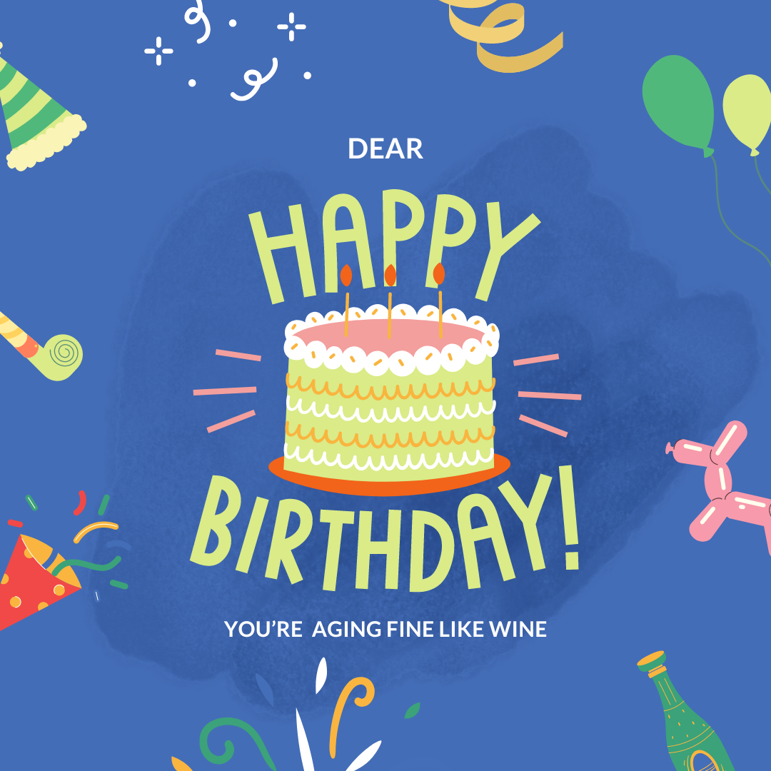 Blue Green Template Birthday Wish Instagram