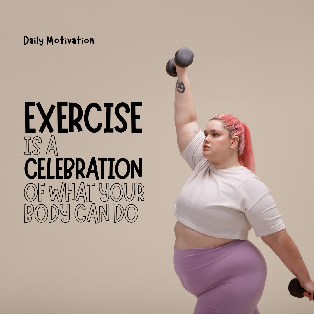 Fitness Exercise Body Positive Daily Motivation Instagram Post