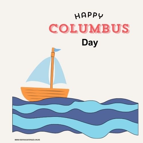 Happy Columbus Day Images On Shore