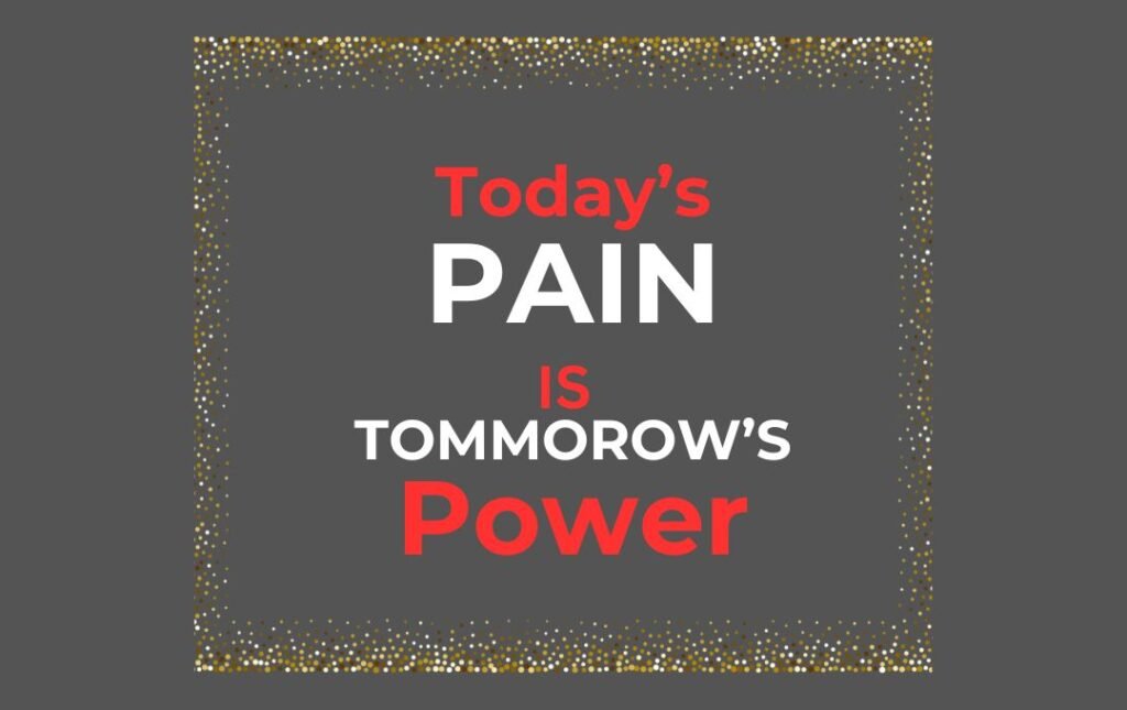 Motivational Quotes - Today Pain is Tommorow's Power Background is Black