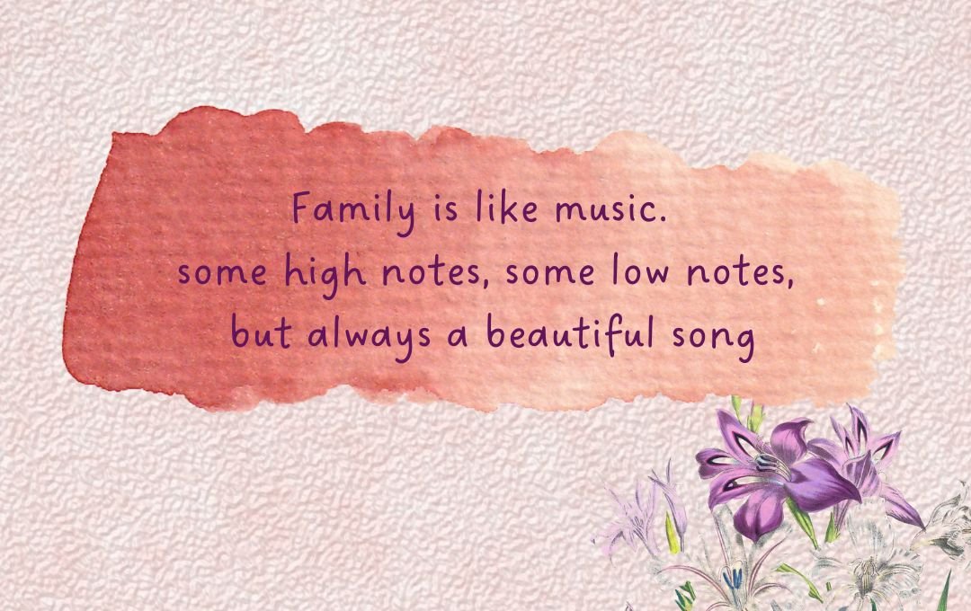 Floral Background And Family Importance Quotes Written On Pecah Banner